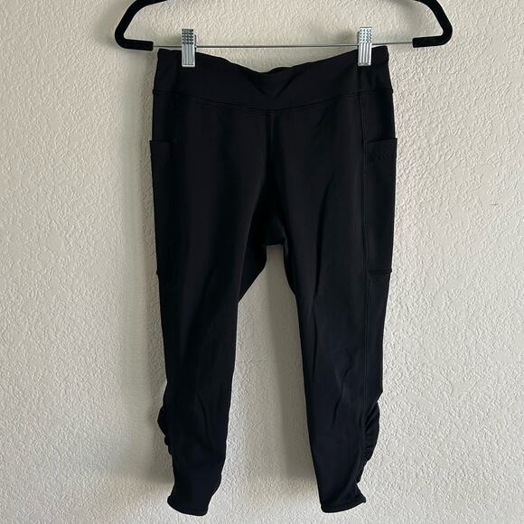 Ivivva Other - IVIVVA By Lululemon Girls Quick Trip Crop Leggings Ruched Mesh Panels Size 14